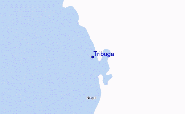 mapa de localização de Tribuga