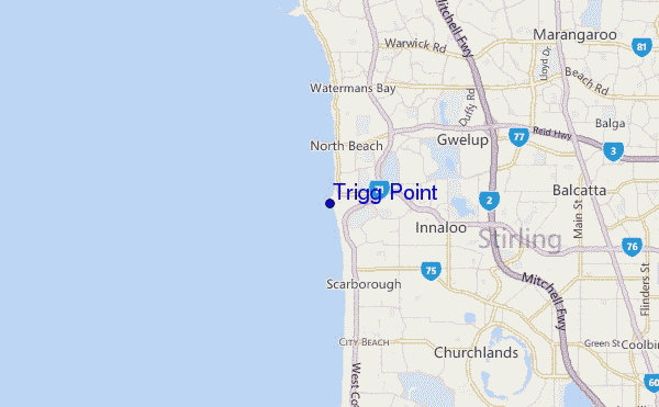 mapa de localização de Trigg Point