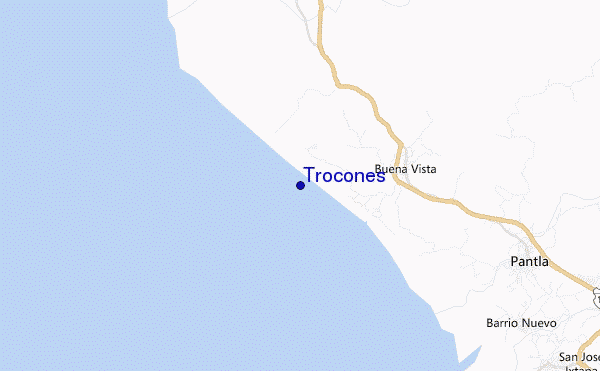 mapa de localização de Trocones