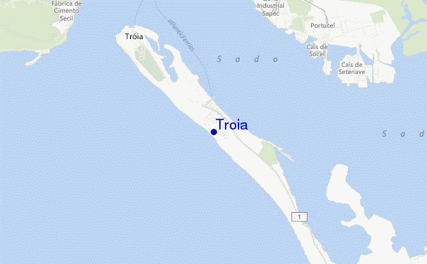 mapa de localização de Troia