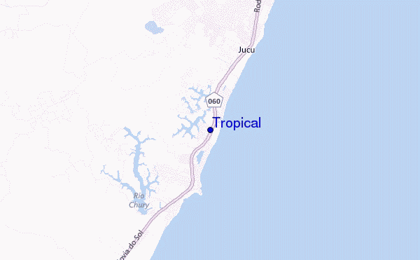 mapa de localização de Tropical