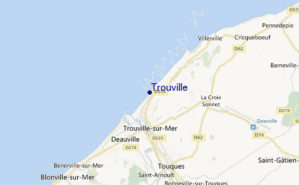 mapa de localização de Trouville