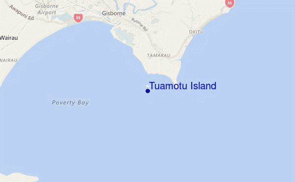 mapa de localização de Tuamotu Island