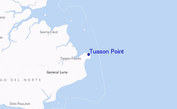 mapa de localização de Tuason Point