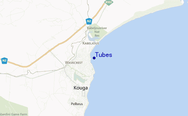 mapa de localização de Tubes