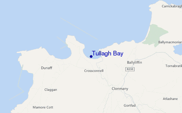 mapa de localização de Tullagh Bay