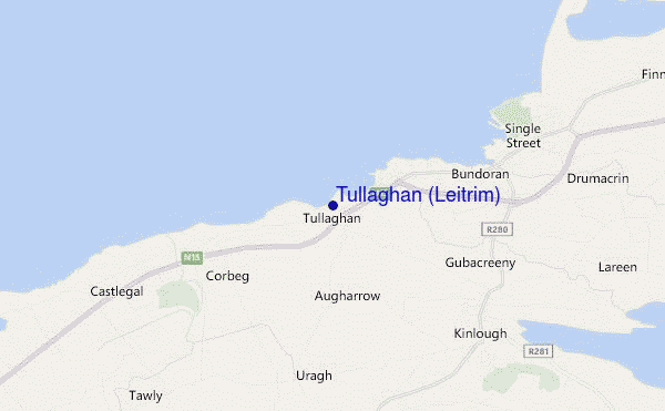 mapa de localização de Tullaghan (Leitrim)