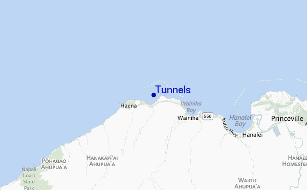 mapa de localização de Tunnels