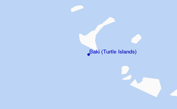 mapa de localização de Baki (Turtle Islands)