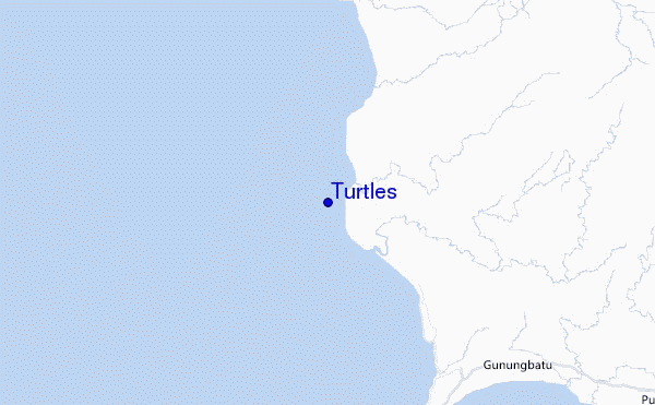 mapa de localização de Turtles