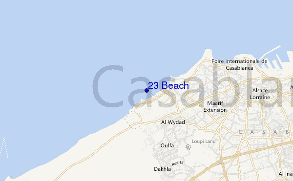 mapa de localização de 23 Beach