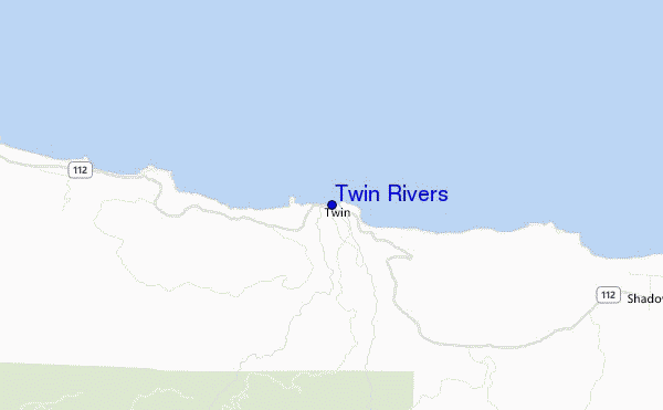 mapa de localização de Twin Rivers