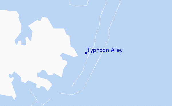 mapa de localização de Typhoon Alley
