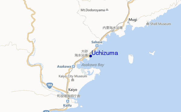 mapa de localização de Uchizuma