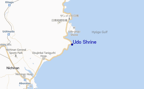 mapa de localização de Udo Shrine