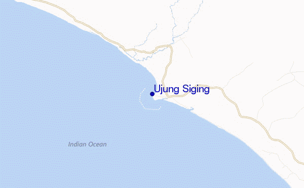mapa de localização de Ujung Siging