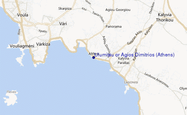 mapa de localização de Ulumitsu or Agios Dimitrios (Athens)