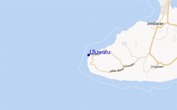 mapa de localização de Uluwatu