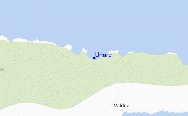 mapa de localização de Unare