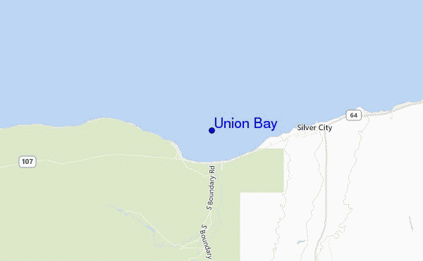 mapa de localização de Union Bay