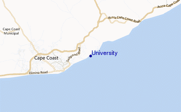 mapa de localização de University