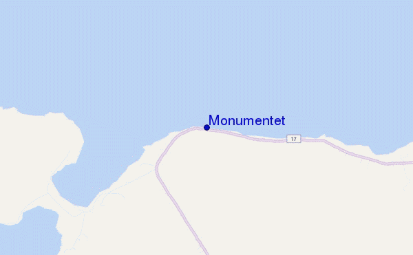 mapa de localização de Monumentet