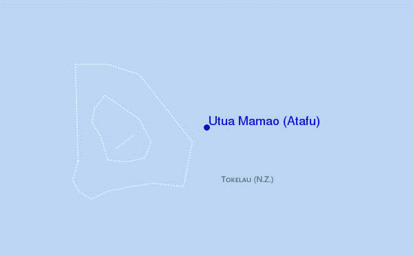 mapa de localização de Utua Mamao (Atafu)
