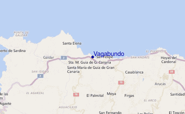 mapa de localização de Vagabundo
