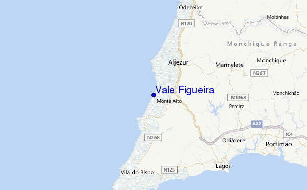 Vale Figueira Location Map