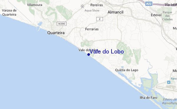 mapa de localização de Vale do Lobo