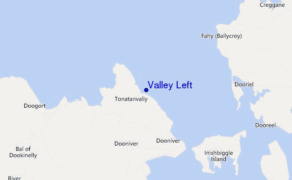 mapa de localização de Valley Left
