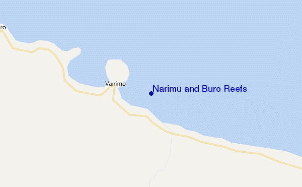 mapa de localização de Narimu and Buro Reefs