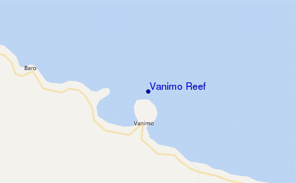 mapa de localização de Vanimo Reef