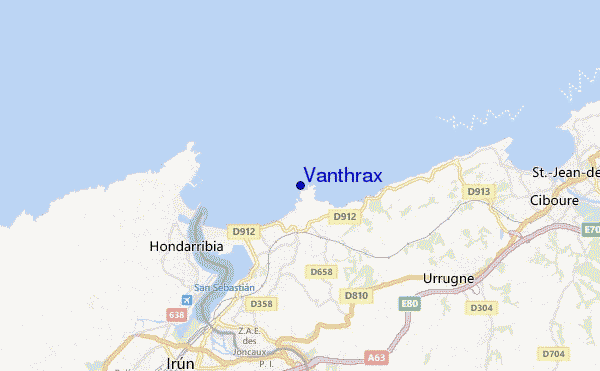 mapa de localização de Vanthrax