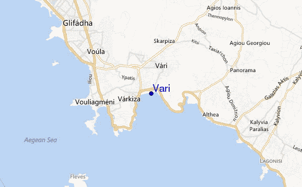 mapa de localização de Vari
