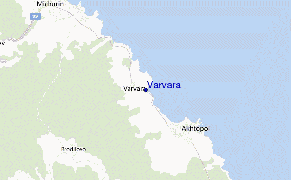 mapa de localização de Varvara
