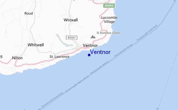 mapa de localização de Ventnor
