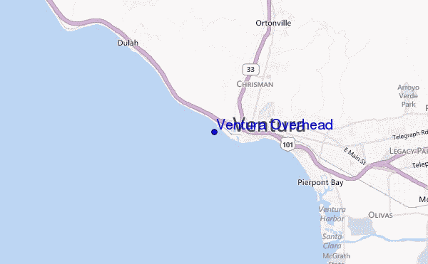 mapa de localização de Ventura Overhead