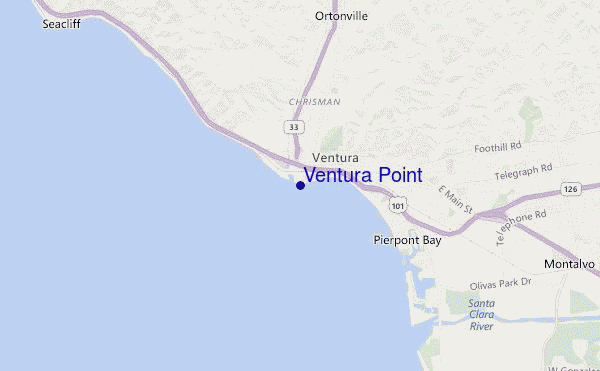 mapa de localização de Ventura Point