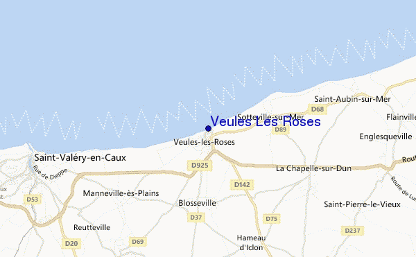 mapa de localização de Veules Les Roses
