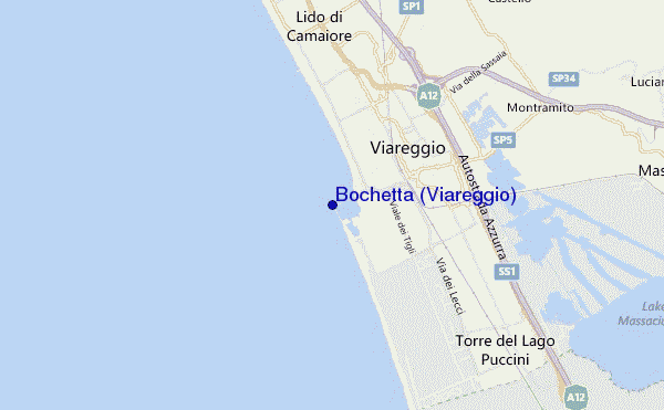 mapa de localização de Bochetta (Viareggio)