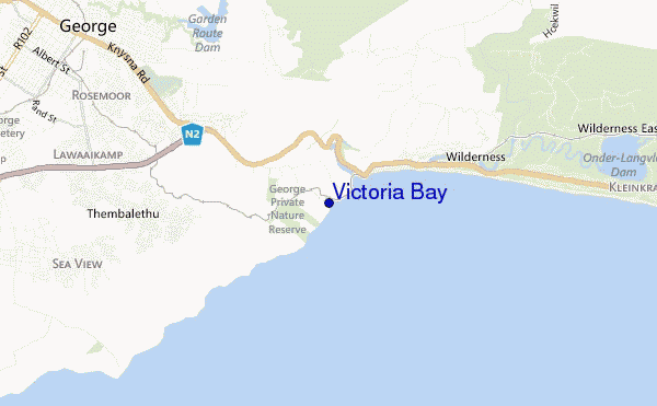 mapa de localização de Victoria Bay