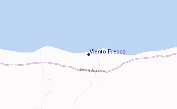 mapa de localização de Viento Fresco