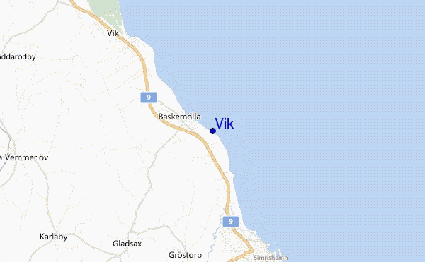 mapa de localização de Vik