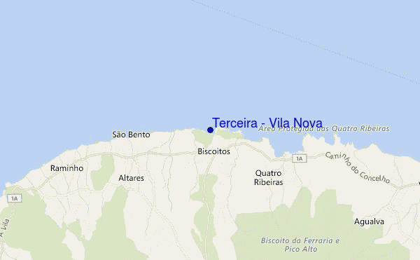 mapa de localização de Terceira - Vila Nova