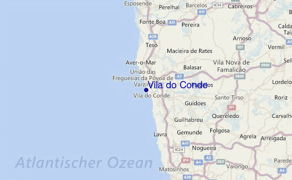 Vila do Conde Location Map