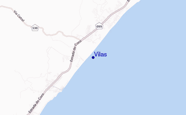 mapa de localização de Vilas