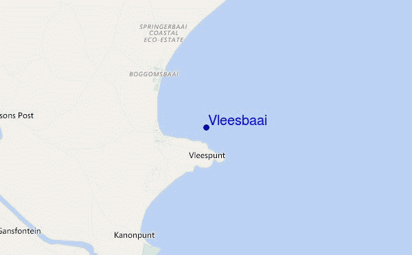 mapa de localização de Vleesbaai