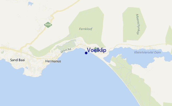 mapa de localização de Voelklip