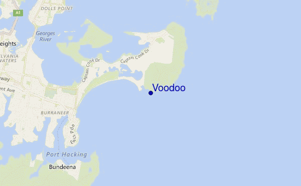 mapa de localização de Voodoo